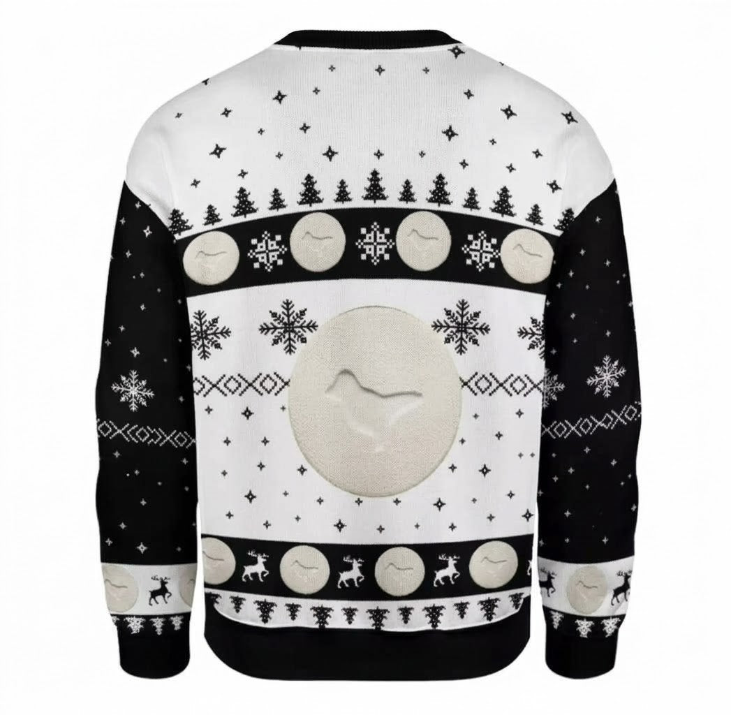 90s rave White Dove Ecstasy tablet Christmas sweater