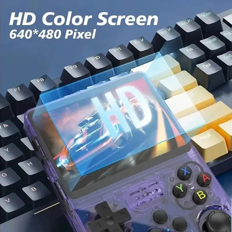 Retro Handheld Video Game Console Linux System 3.5 Inch IPS Screen R35s Plus Portable Pocket Video Player 64GB