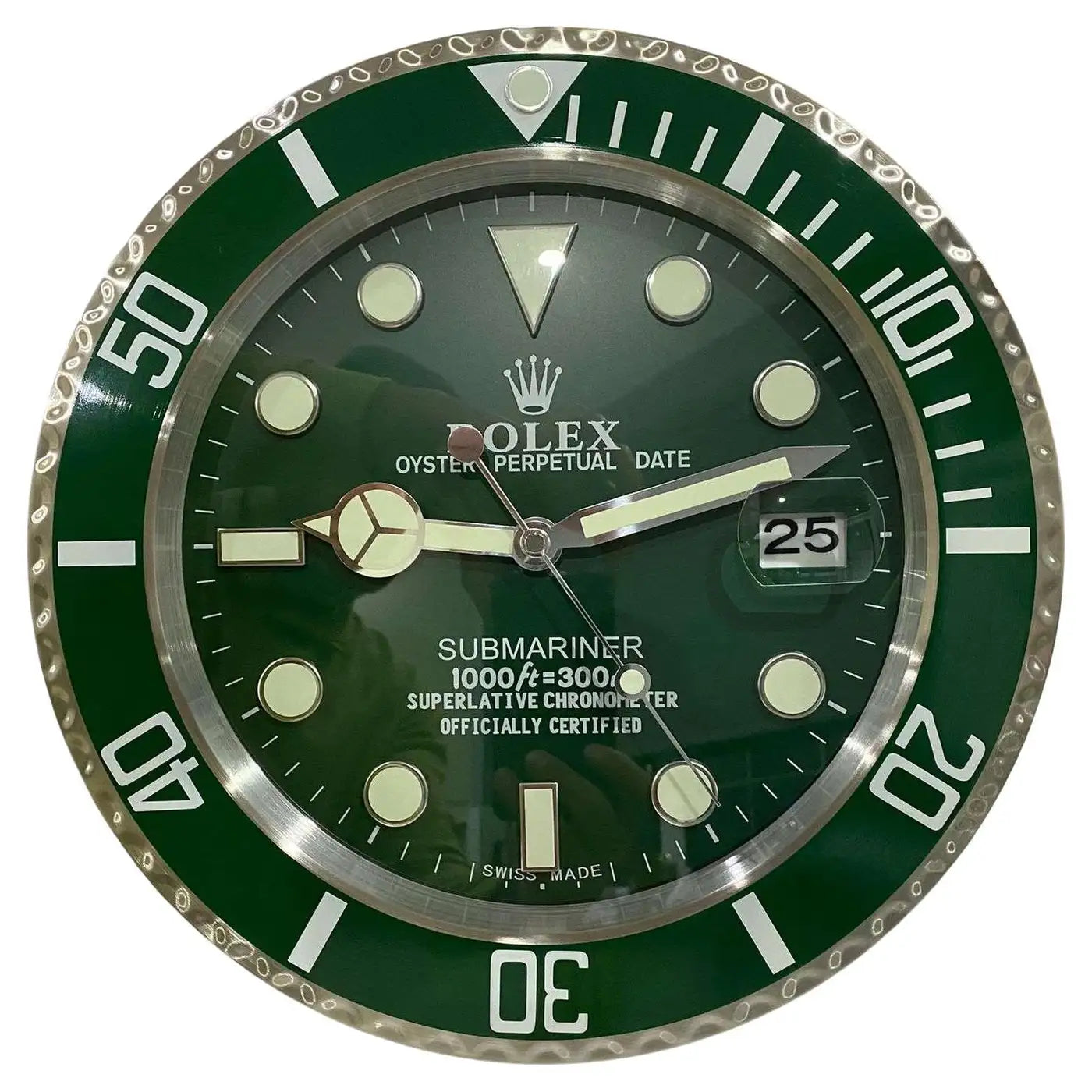 Rolex Wall Clock Luminous Luxury Watch Clock