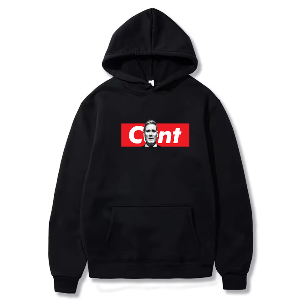 Funny Keir Starmer Supreme Style Rude Offensive C#nt Hoodie