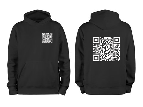 Funny QR Code Joke Hoodie You're A Cunt Novelty Black Unisex