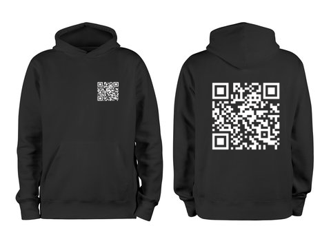 Funny FU QR Code Novelty Hoodie Unisex