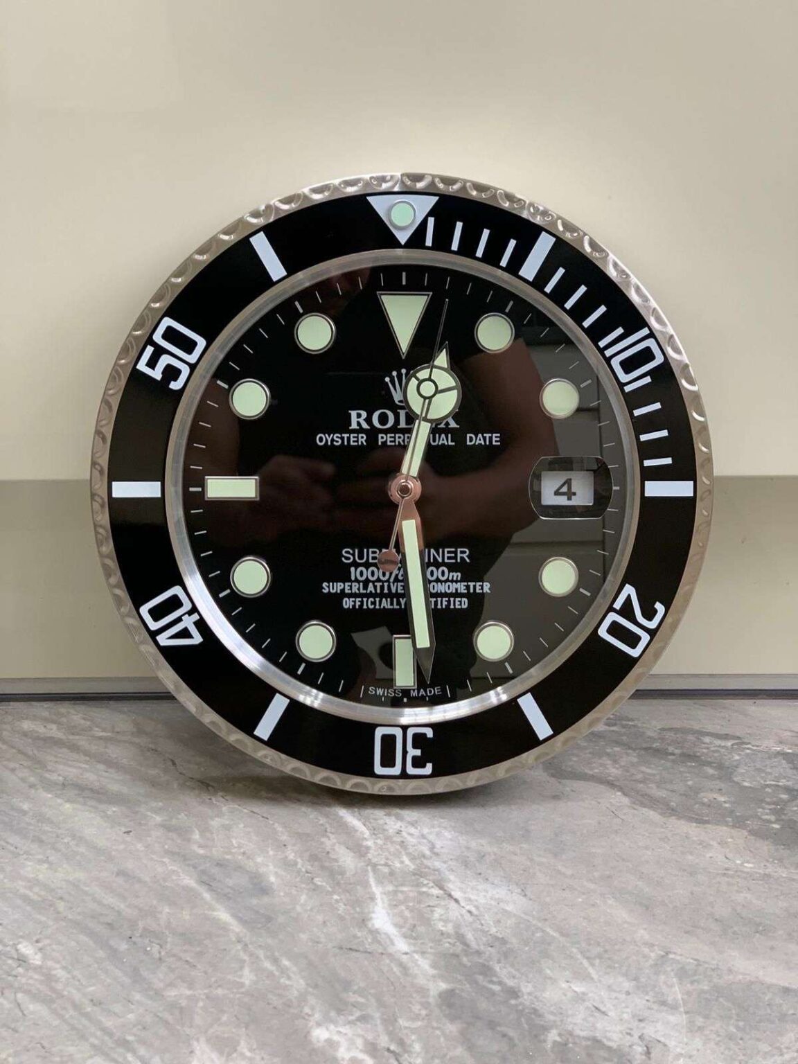 Rolex Wall Clock Luminous Luxury Watch Clock