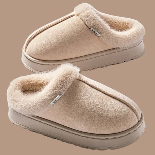 Mule Slippers For Women Winter Slippers Non-Slip Indoor House Shoes, Plush Fleece Lined Warm Cotton