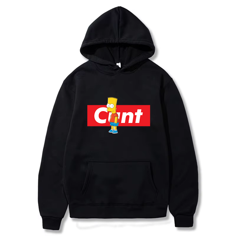 Funny Supreme Style Simpsons Rude Offensive Hoodie