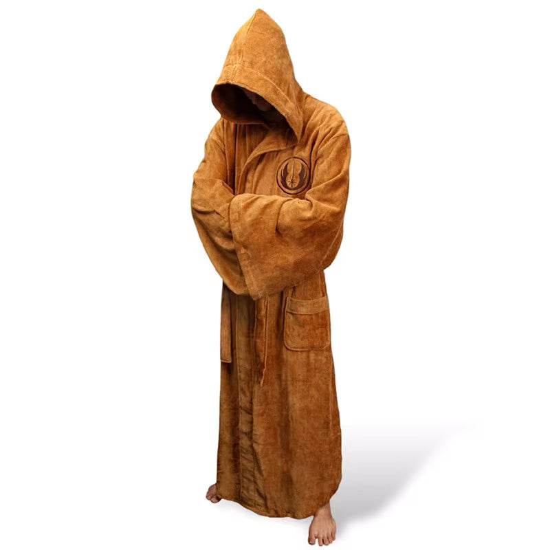 Unisex Bathrobe Jedi Sith Hooded Dressing Gown Star Wars Soft Fleece