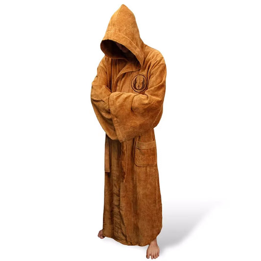 Unisex Bathrobe Jedi Sith Hooded Dressing Gown Star Wars Soft Fleece