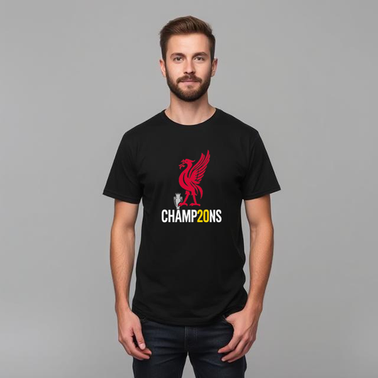 Adults Liverpool Premier League Champions Winners 2025 YNWA T-Shirt LFC Unisex
