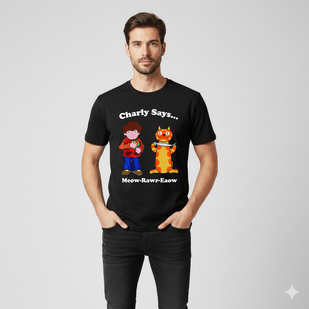 Charly Says 70s Advert T Shirt Retro Rave Prodigy Vintage