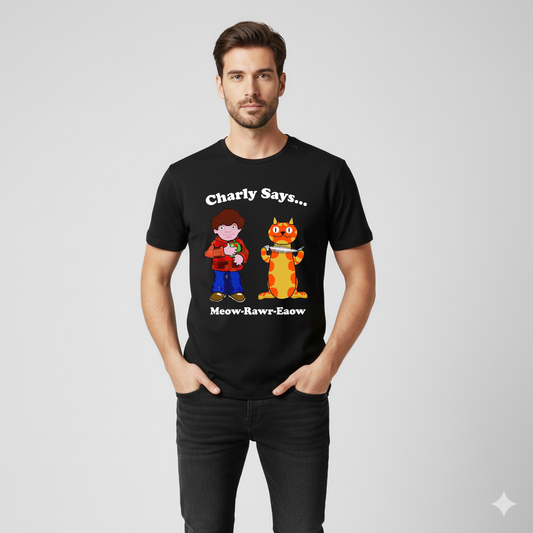 Charly Says 70s Advert T Shirt Retro Rave Prodigy Vintage