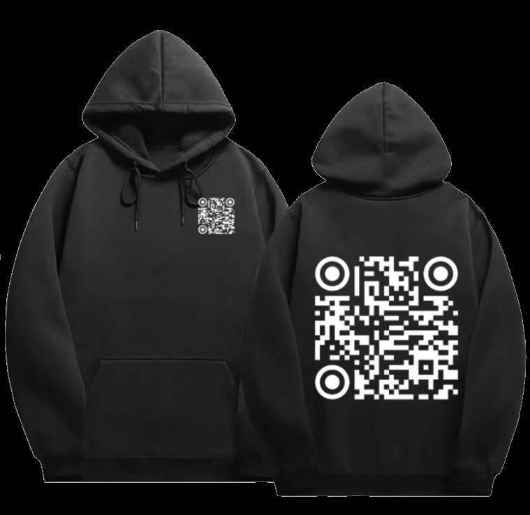 Funny QR Code Joke Hoodie You're A Cunt Novelty Black Unisex