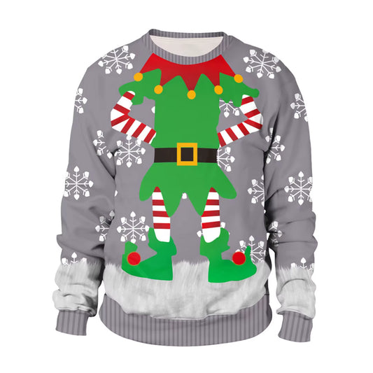 Funny Christmas Jumper Elf Body Adult Party