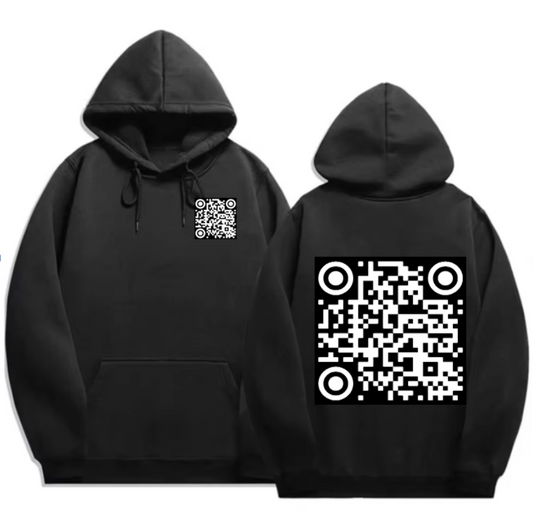 Funny FU QR Code Novelty Hoodie Unisex