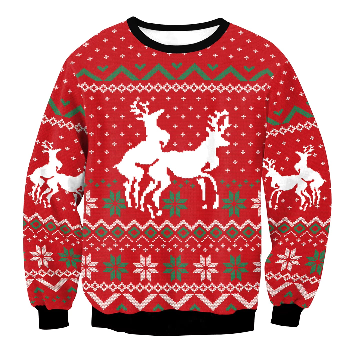 Funny Christmas Jumper Rude Reindeer Xmas Adult Party Fun