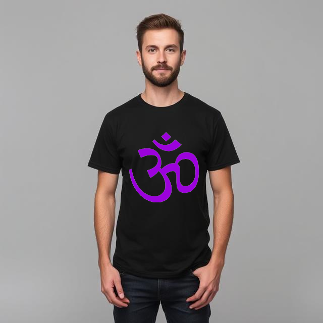 Purple Om 90s Rave T Shirt Acid Trip