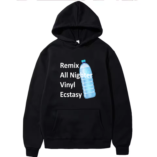 Remix, All Nighter, Vinyl, Ecstasy Rave Hoodie