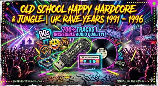 90s Old School Jungle And Happy Hardcore UK rave years on usb 1991-1996, mp3