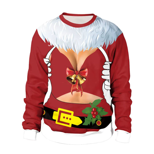 Funny Christmas Jumper Woman Chest Xmas Adult Party Fun